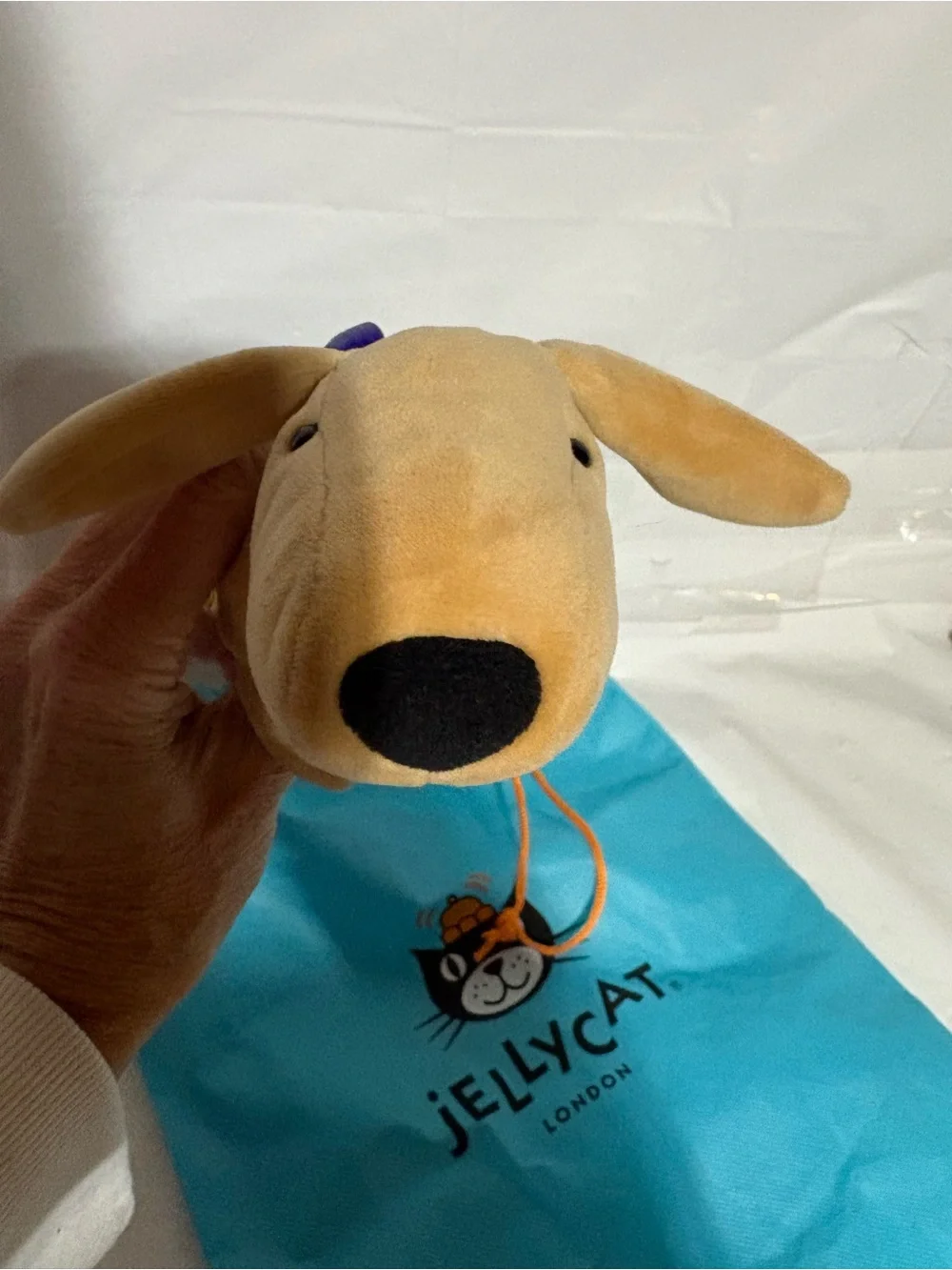 Jellycat Mellow Mallow Dog Retired and hard to find! Jellycat bag is included.